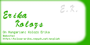 erika kolozs business card